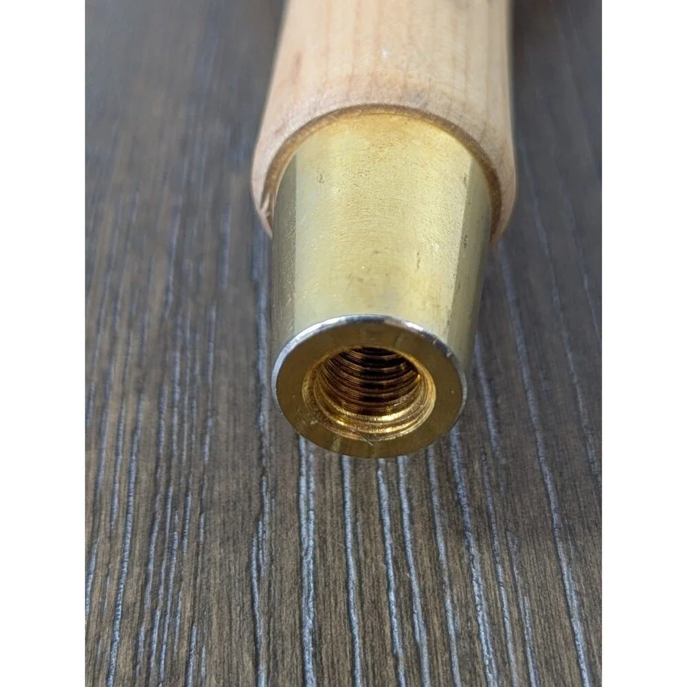 Alaskan Pale Ale Wooden Beer Tap Handle Three Sided Logo Brass Golden Ale